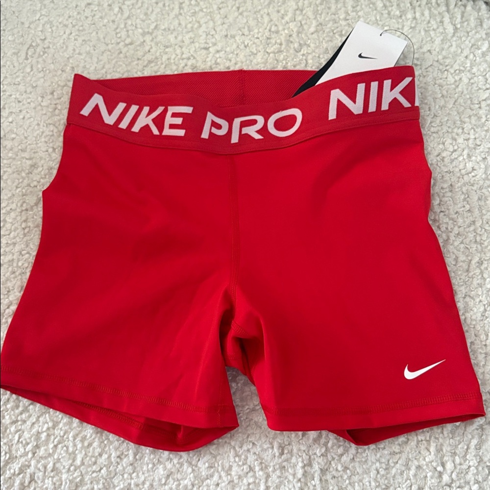 RED NIKE PRO SHORTS NWT Hot!!!